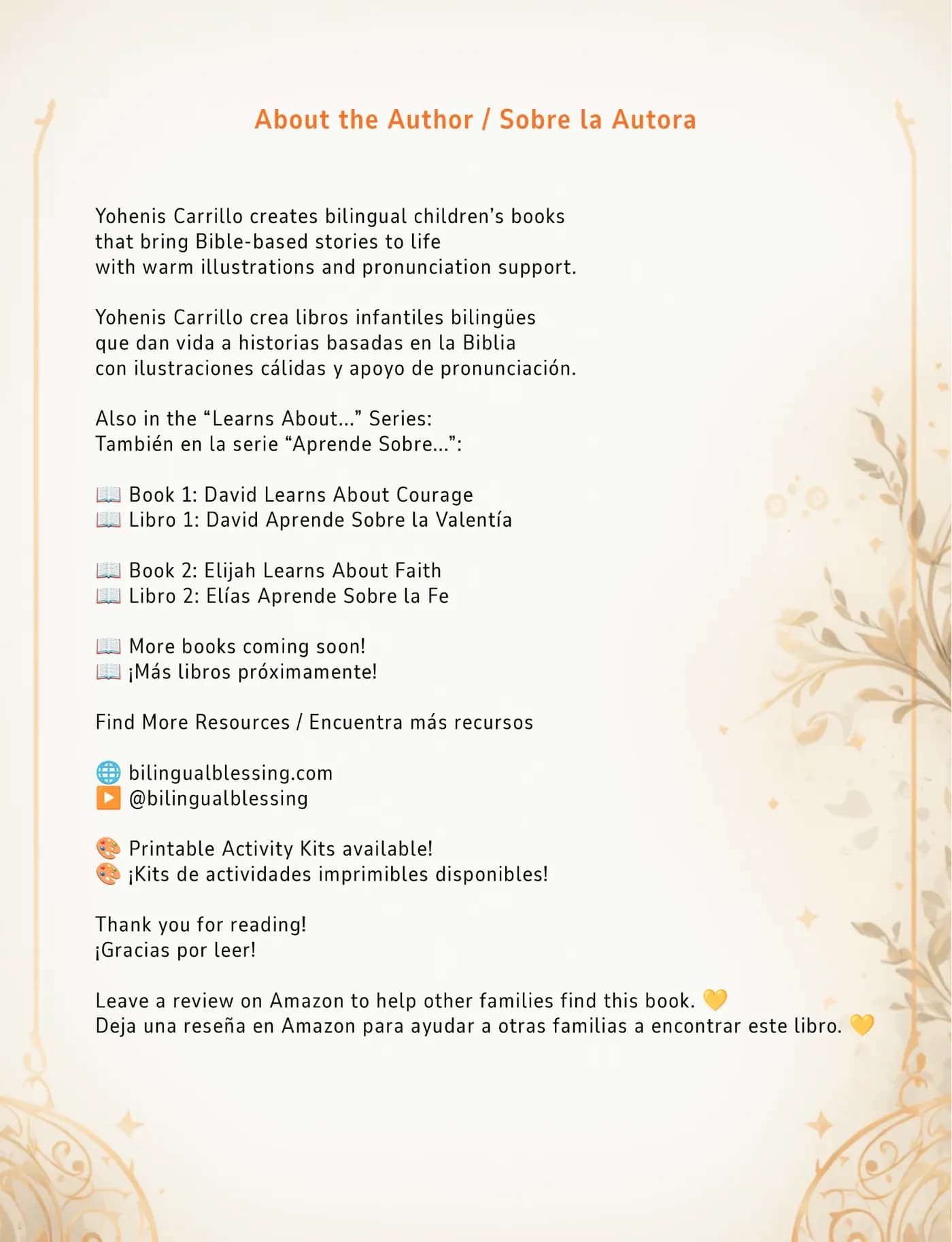 Interactive bilingual story page.